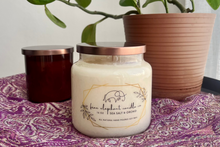 Load image into Gallery viewer, 20 oz Apothecary Jar Candle with Bronze Medal Lid, Organic Soy Wax
